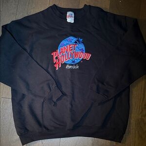 Honolulu Planet Hollywood Black Crewneck Sweater